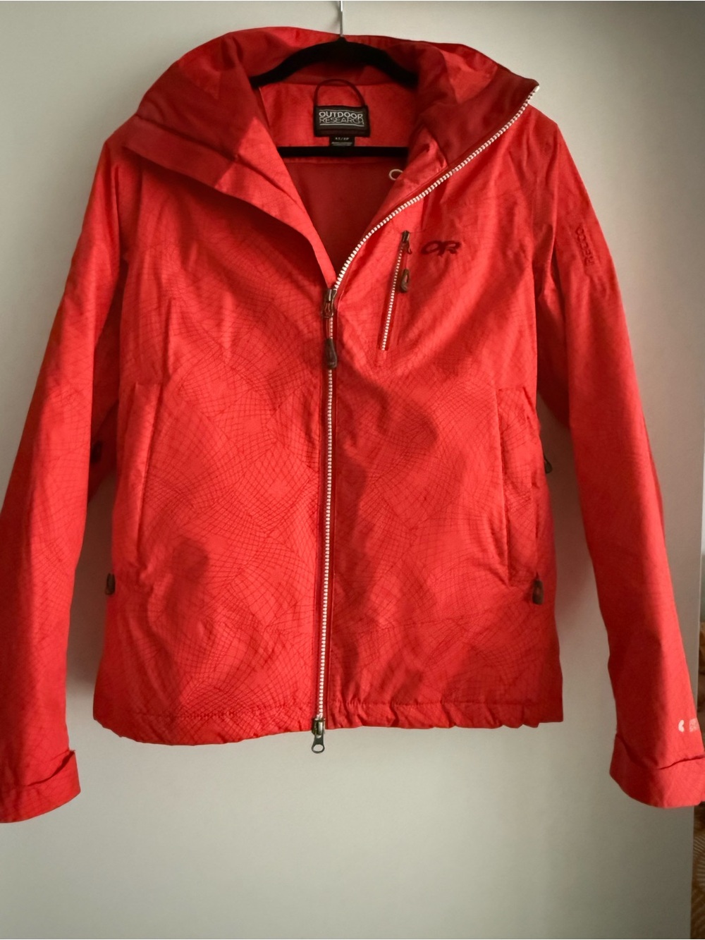 ⛷️ 🏂 Outdoor Research Women's Bright Red Hooded Ski Shell Jacket